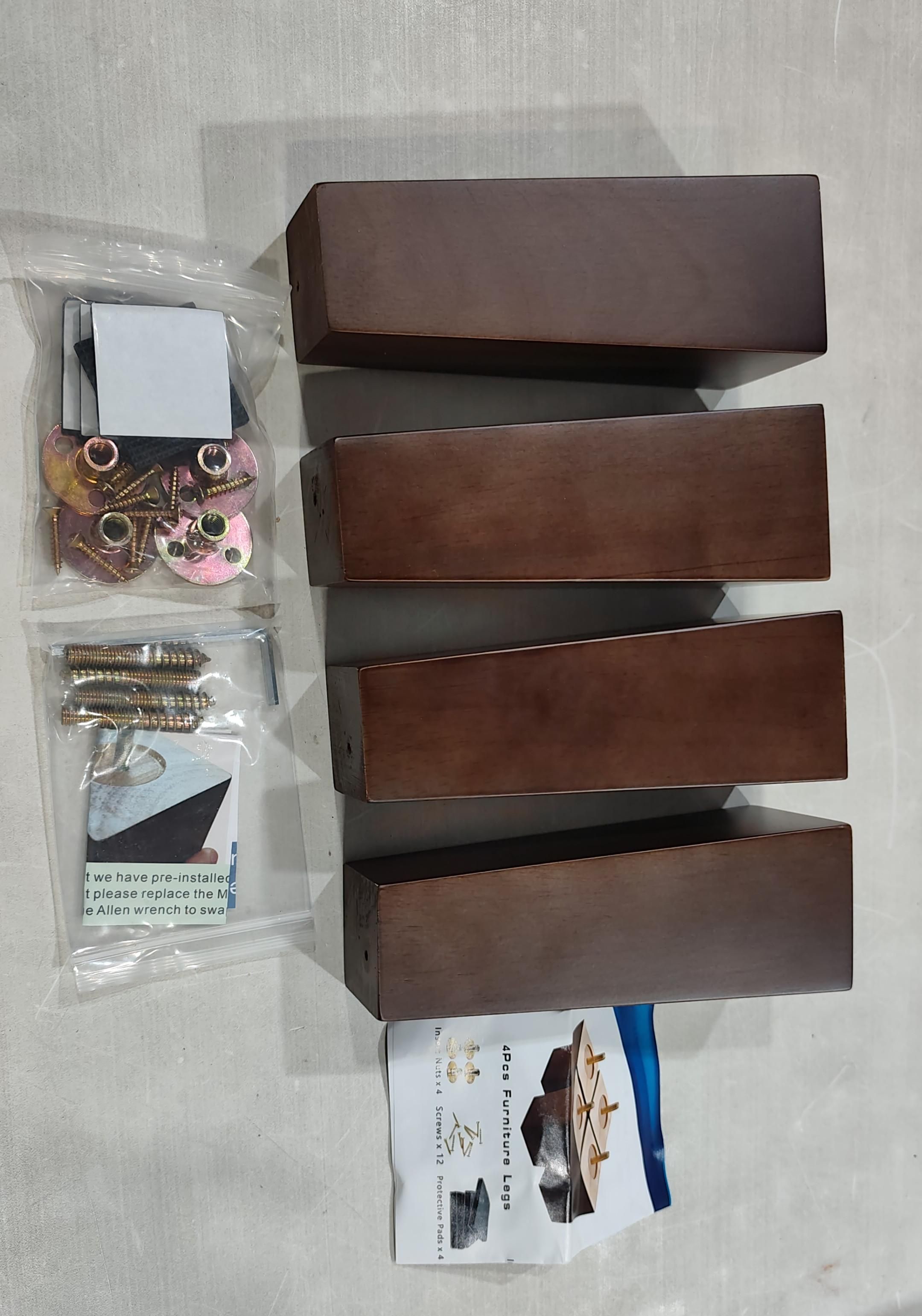 Patas de madera para muebles 8 pulgadas