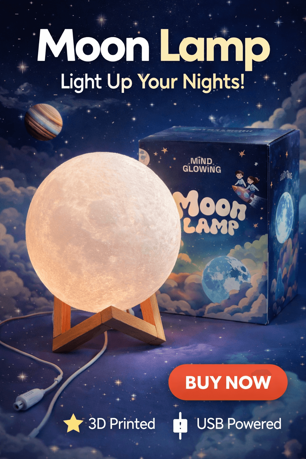 Lámpara Luna Brillante