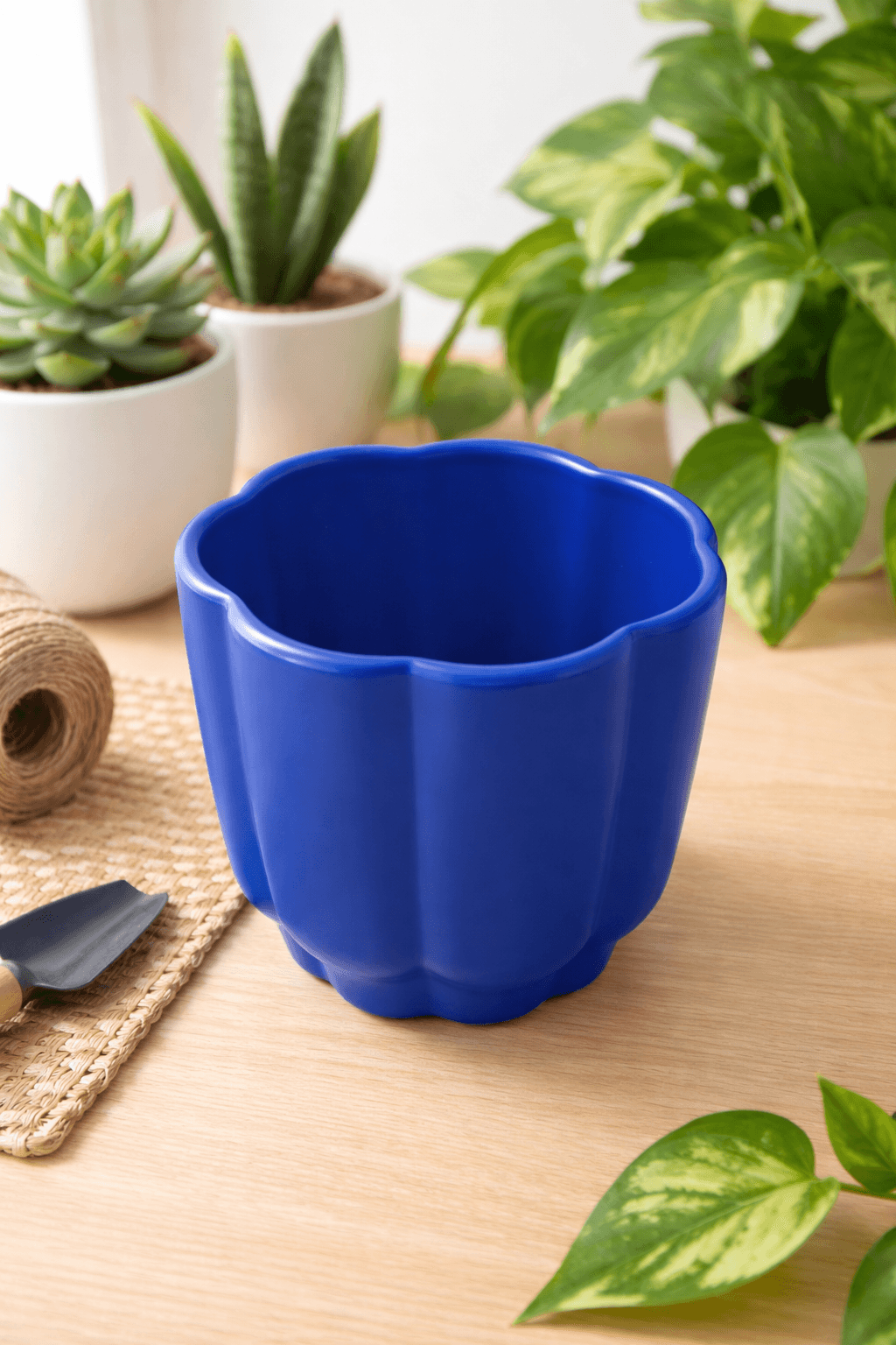 Maceta de resina reciclada